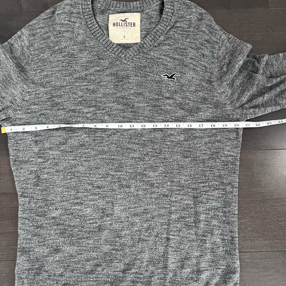 Vintage/Y2K Men’s Thin Hollister Sweater Size L Grey Colour Soft & Cozy - Picture 8 of 9